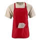a red augusta sportswear medium length apron