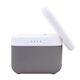 aerial view a gray/white chi - charge modular 3- in -1 wireless charger, image 1 of 11
