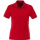 aerial view a red/steel grey (356) womens kiso short sleeve performance polo, image 1 of 9