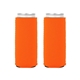 aerial view a blaze orange (neon) kolder kaddy neoprene for slim cans, image 1 of 2