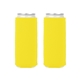 aerial view a bright yellow kolder kaddy neoprene for slim cans, image 1 of 2