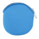 aerial view a neon blue scuba foam zipper pouch, image 1 of 2