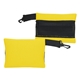 a yellow small mesh travel bag with clip