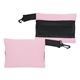 a neon pink small mesh travel bag with clip