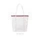 a clear bag & red zipper twinkles vinyl bag