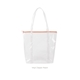 a clear bag & peach zipper twinkles vinyl bag