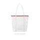 a clear bag & nantucket red zipper twinkles vinyl bag