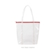 a clear bag & grapefruit zipper twinkles vinyl bag