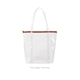 a clear bag & terra cotta zipper twinkles vinyl bag