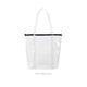 a clear bag & navy zipper twinkles vinyl bag