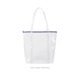 a clear bag & periwinkle zipper twinkles vinyl bag