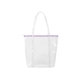 aerial view a clear bag & lavender zipper twinkles vinyl bag, image 1 of 2