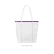 a clear bag & purple zipper twinkles vinyl bag