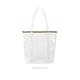 a clear bag & khaki zipper twinkles vinyl bag