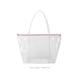 a clear bag & tickled pink zipper weekender vinyl bag with zippered closure