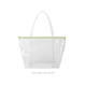 a clear bag & key lime pie zipper weekender vinyl bag with zippered closure