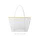 a clear bag & lemon chiffon zipper weekender vinyl bag with zippered closure