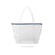 a clear bag & bluebird zipper weekender vinyl bag with zippered closure