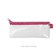 a clear bag & flamingo zipper vinyl pixie pen pouch