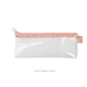 a clear bag & peach zipper vinyl pixie pen pouch
