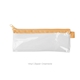 a clear bag & creamsicle zipper vinyl pixie pen pouch
