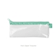 a clear bag & turquoise zipper vinyl pixie pen pouch