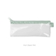 a clear bag & mint zipper vinyl pixie pen pouch