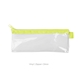 a clear bag & citron zipper vinyl pixie pen pouch