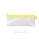 a clear bag & lemon chiffon zipper vinyl pixie pen pouch
