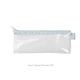a clear bag & powder blue zipper vinyl pixie pen pouch