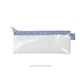 a clear bag & sky blue zipper vinyl pixie pen pouch