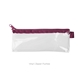 a clear bag & fuchsia zipper vinyl pixie pen pouch
