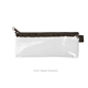a clear bag & espresso zipper vinyl pixie pen pouch