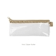 a clear bag & butter zipper vinyl pixie pen pouch