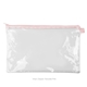 a clear bag & fairytale pink zipper dottie pouch - clear vinyl