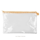 a clear bag & creamsicle zipper dottie pouch - clear vinyl