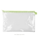 a clear bag & key lime pie zipper dottie pouch - clear vinyl