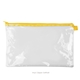 a clear bag & daffodil zipper dottie pouch - clear vinyl