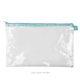 a clear bag & pool blue zipper dottie pouch - clear vinyl