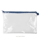 a clear bag & bluebird zipper dottie pouch - clear vinyl