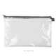 a clear bag & gray zipper dottie pouch - clear vinyl