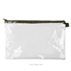 a clear bag & pine zipper dottie pouch - clear vinyl