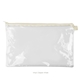 a clear bag & natural zipper dottie pouch - clear vinyl