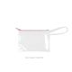 a clear bag & tickled pink zipper poptart to go vinyl coin pouch