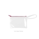 a clear bag & flamingo zipper poptart to go vinyl coin pouch