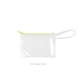 a clear bag & citron zipper poptart to go vinyl coin pouch