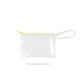 a clear bag & lemon chiffon zipper poptart to go vinyl coin pouch