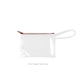 a clear bag & terra cotta zipper poptart to go vinyl coin pouch