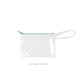 a clear bag & pool blue zipper poptart to go vinyl coin pouch