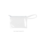 a clear bag & powder blue zipper poptart to go vinyl coin pouch